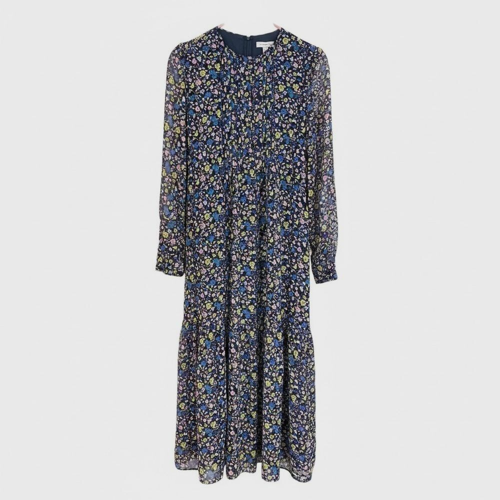 Topshop Floral Long Sleeve Dress